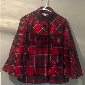 Pendleton Plaid Wool Cape Virgin Wool Cape sz M
